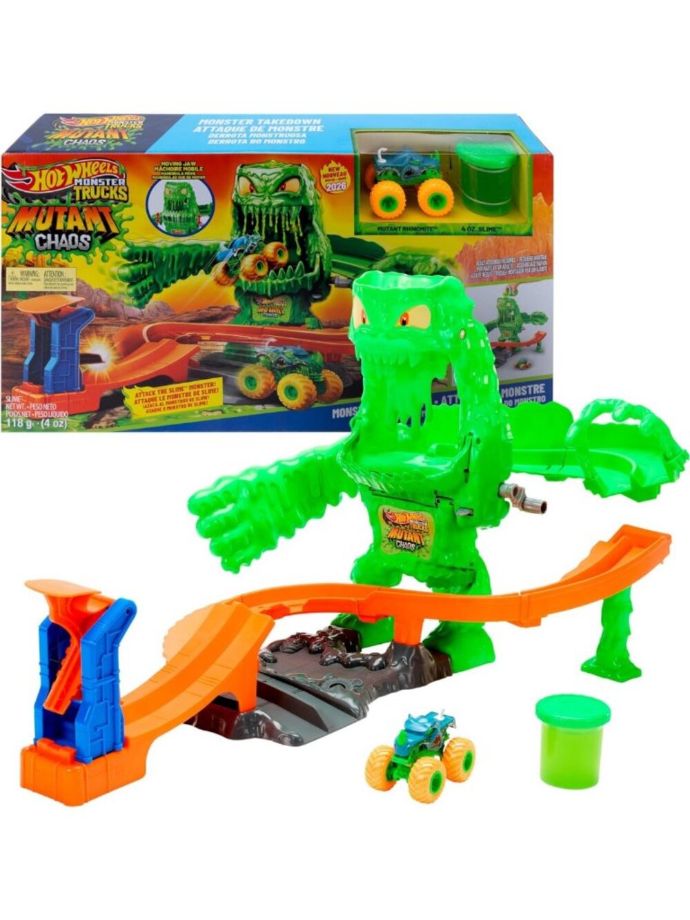 Monster Trucks Playset with Mutant Takedown & Rhinomite - Fun Kids Toy Adventure